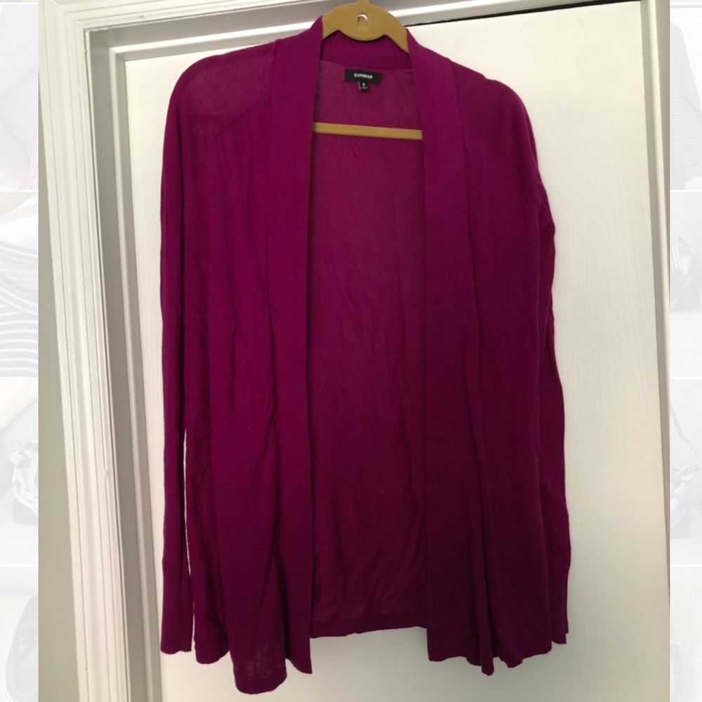 Purple express cardigan